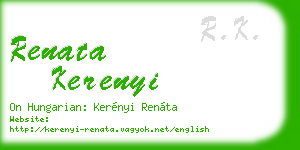 renata kerenyi business card